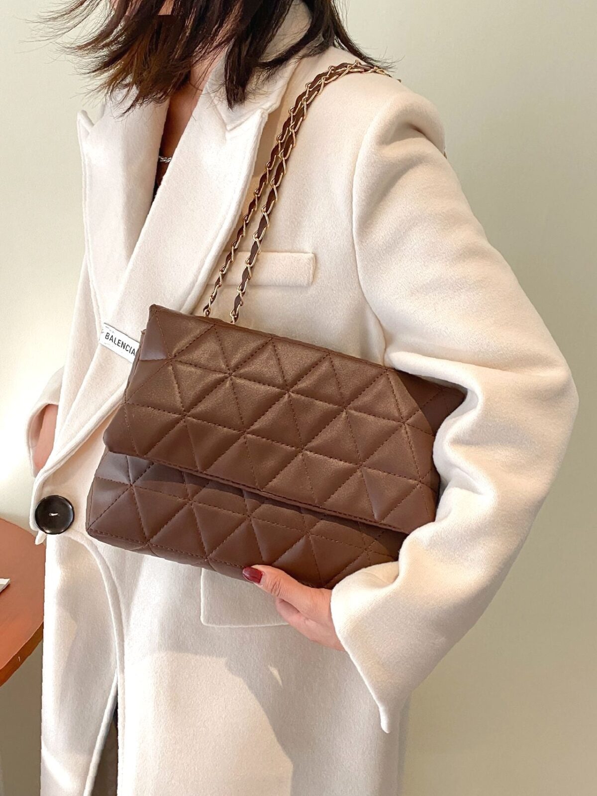 Minimalist Quilted Flap Bag