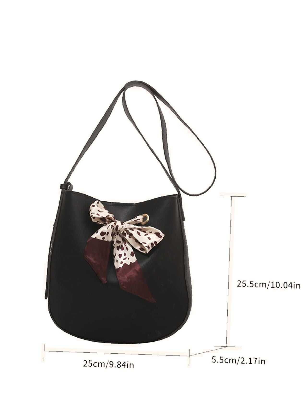 Mini Clear Contrast Binding Square Bag Twilly Scarf Decor Adjustable Strap  Crossbody Bag