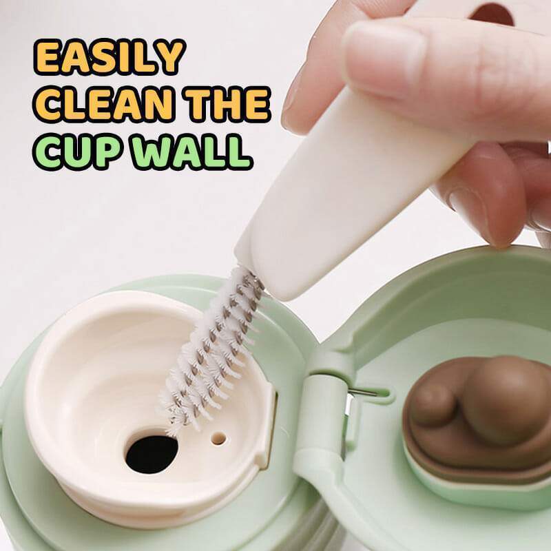 3in1 Bottle Cap Detail Brush Cleaner Bottle Cleaning Brush Cup