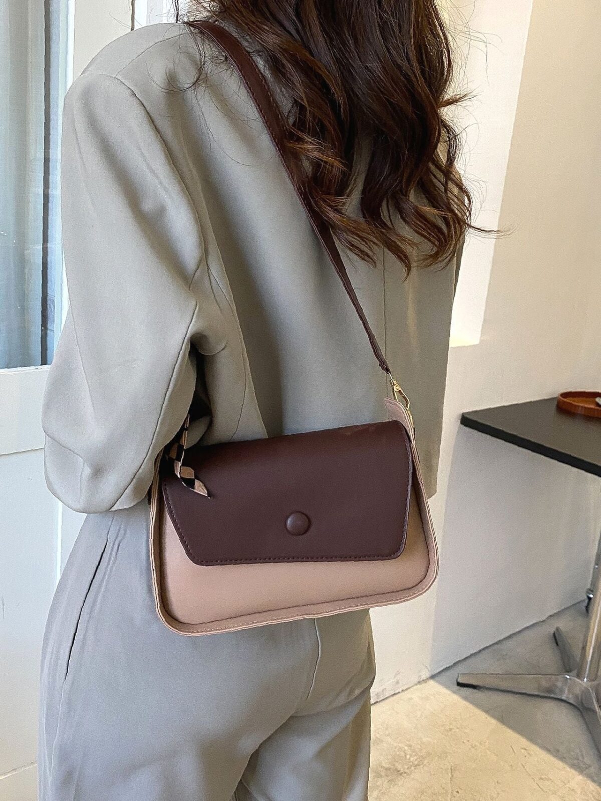 Mini Twilly Scarf Decor Flap Square Bag Elegant